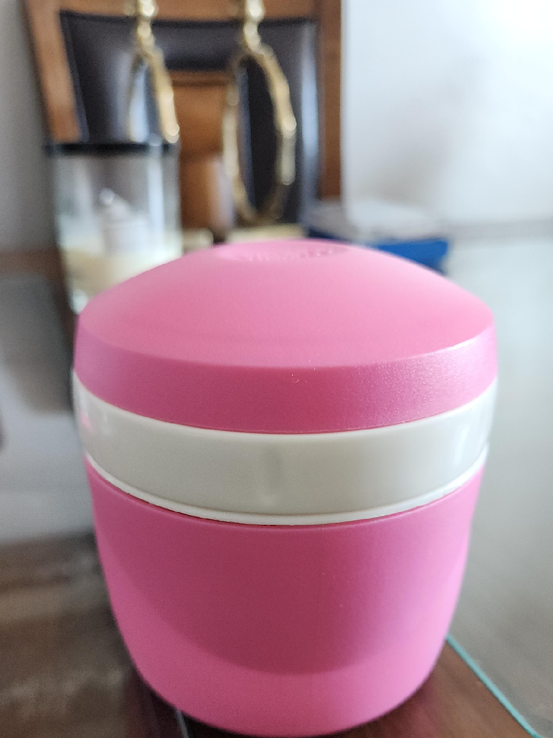 Tupperware Pink & White Container thumbnail
