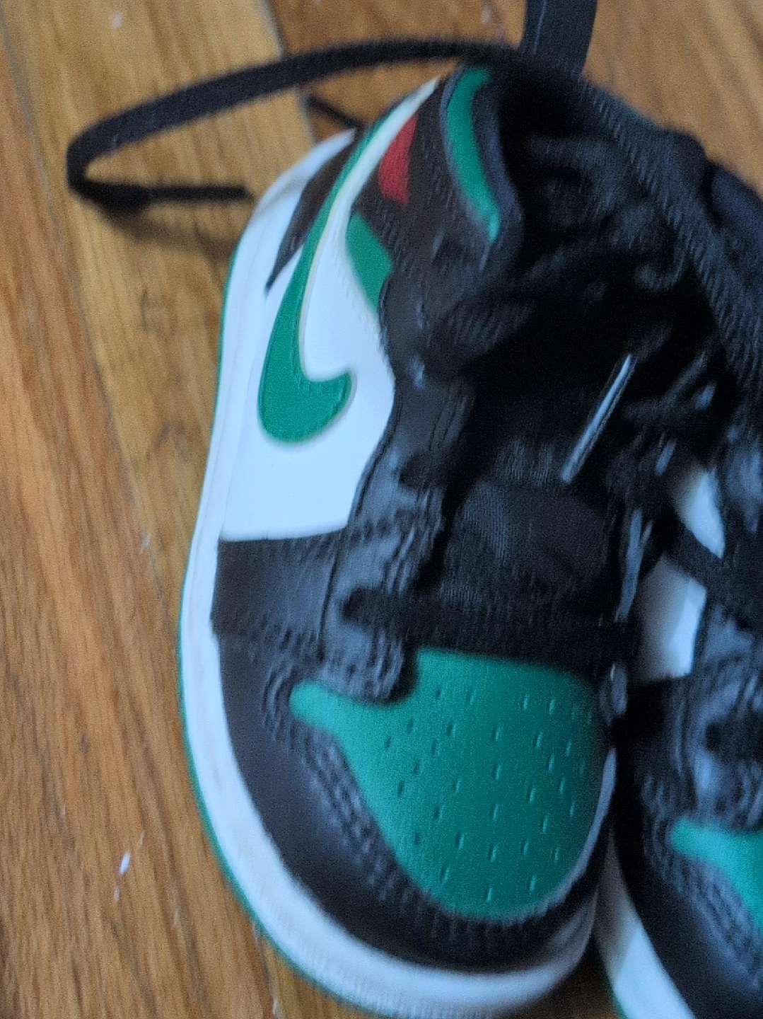 Nike Jordan 1 Toddler Shoes - Green/Black thumbnail