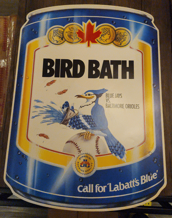 Vintage Labatt's Blue Bird Bath Sign thumbnail