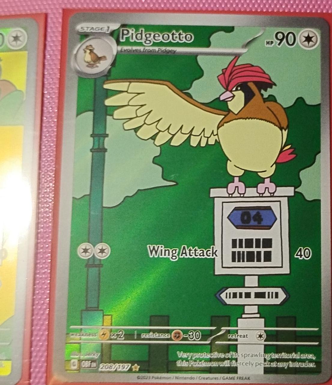 Pidgeotto Illustration rare Pokemon Card