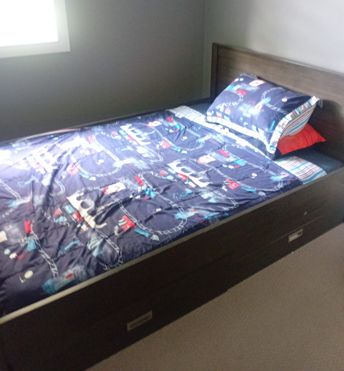 Kids Single Bed Frame with Bedding thumbnail