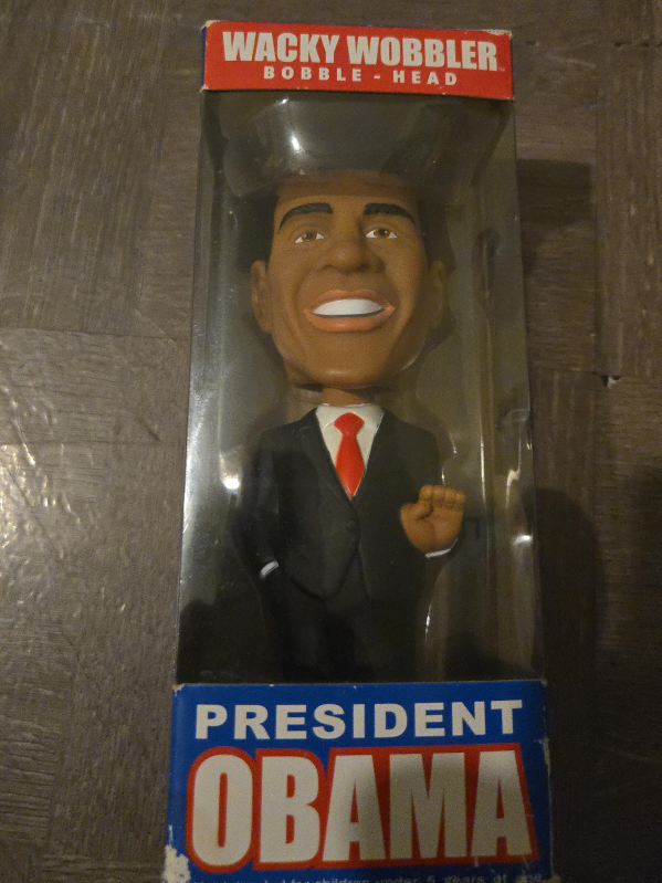 Wacky Wobbler Bobble Head - President Obama thumbnail