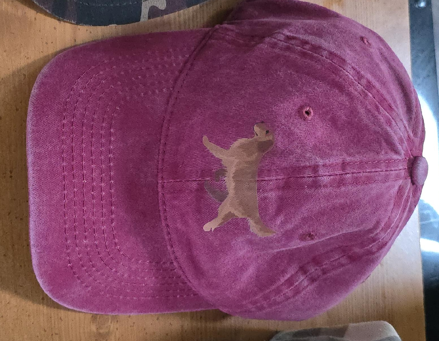 Pink Baseball Cap with Dog thumbnail