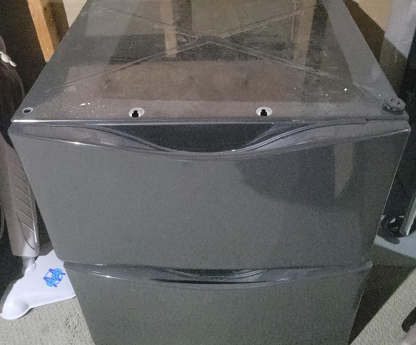 Black Laundry Pedestal - Storage Drawer thumbnail