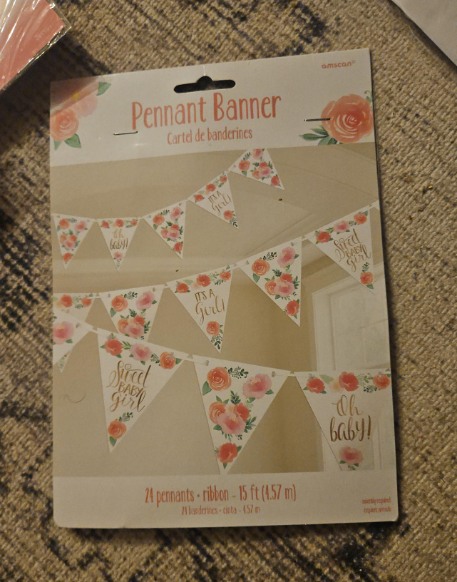 Amscan Pennant Banner - Baby Girl Theme thumbnail