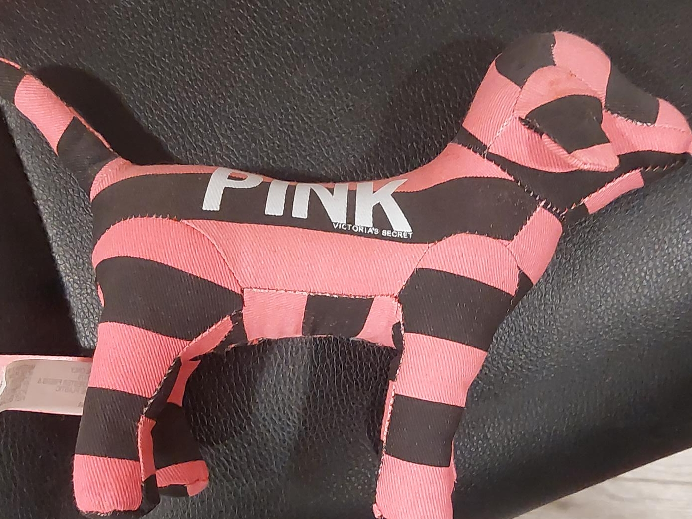 Victoria's Secret PINK Striped Dog Plush thumbnail