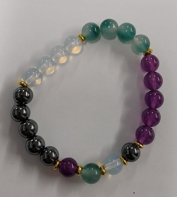 Beaded Bracelet - Multi-Colour Gemstone