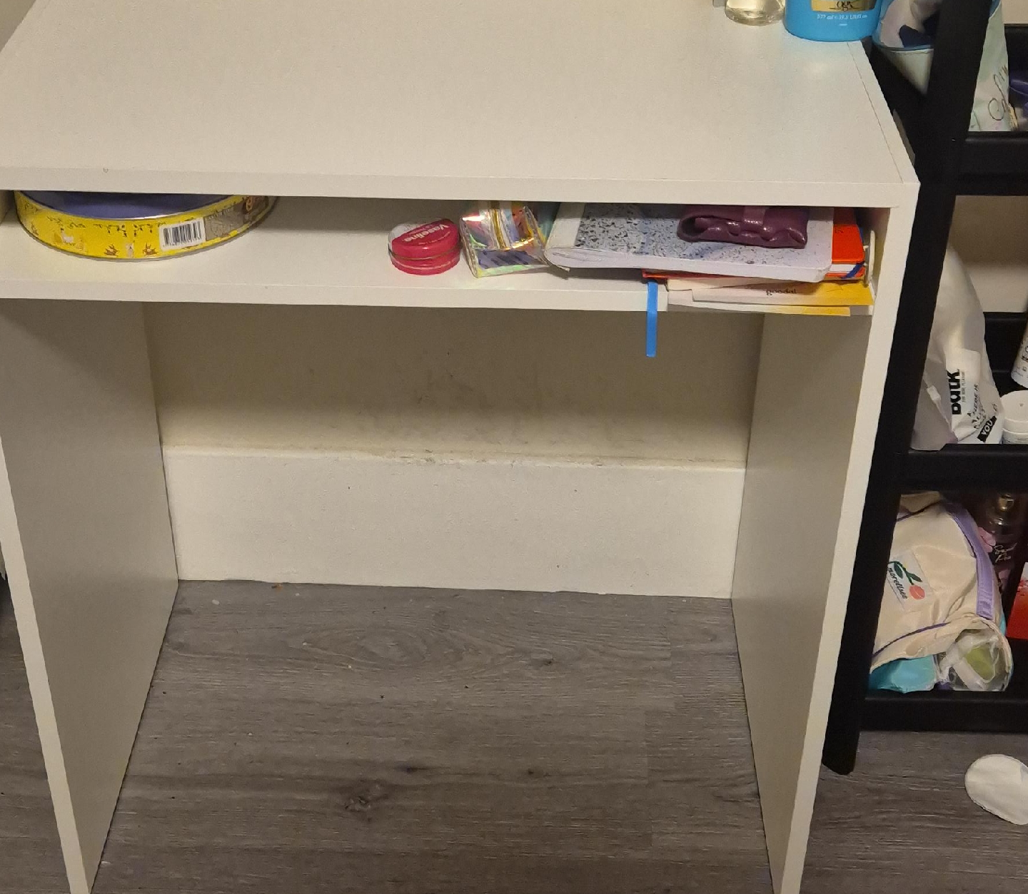 White Desk with Shelf