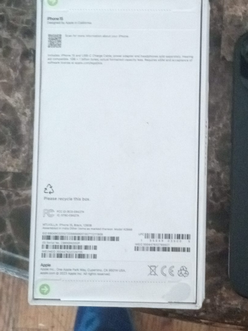 Apple iPhone 15 Black 128GB