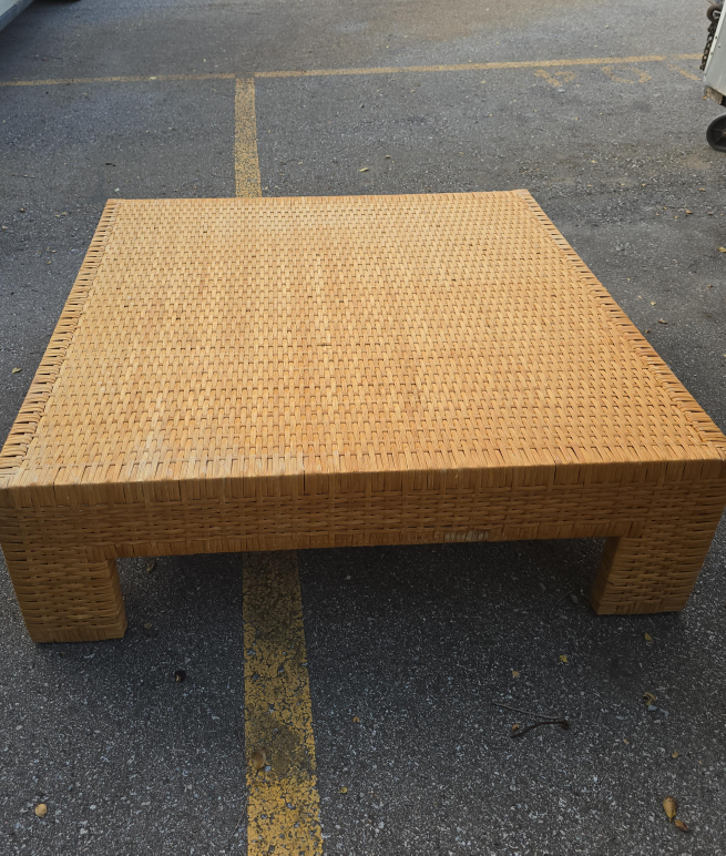 Vintage Rattan Wicker Center/Coffee Table thumbnail