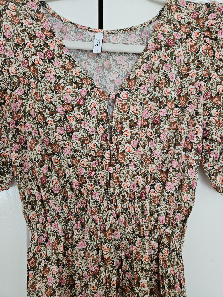 Only Floral Print Mini Dress - Size S thumbnail