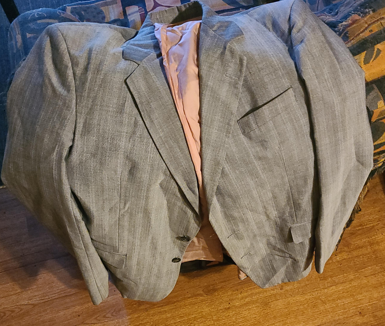 Grey Pinstripe Blazer thumbnail