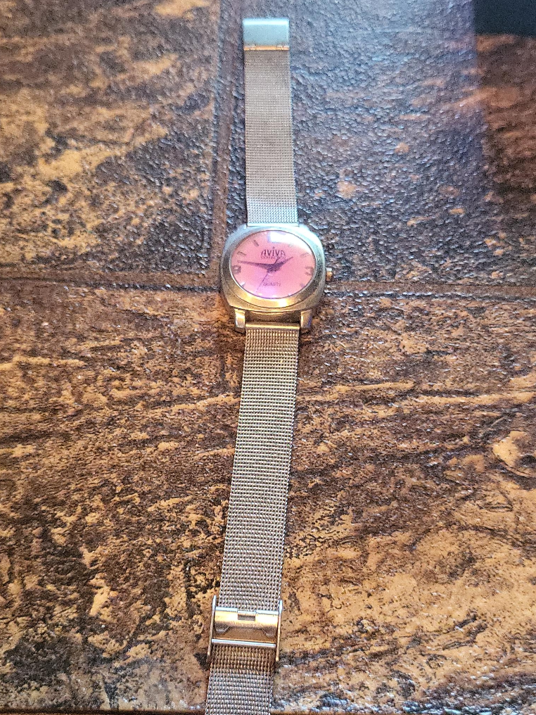 Aviva Quartz Pink Dial Watch thumbnail