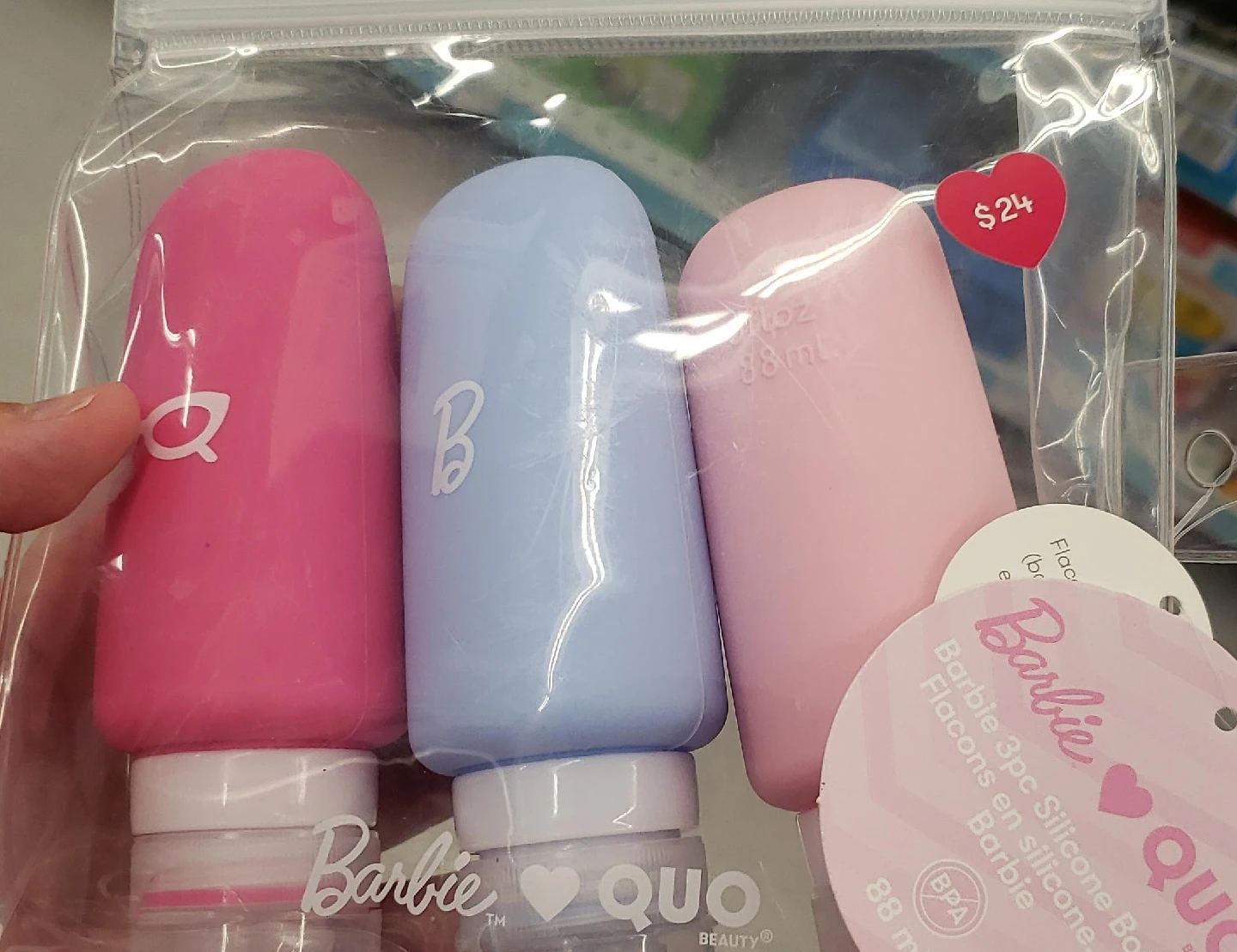 Barbie x Quo 3pc Silicone Bottles - New thumbnail