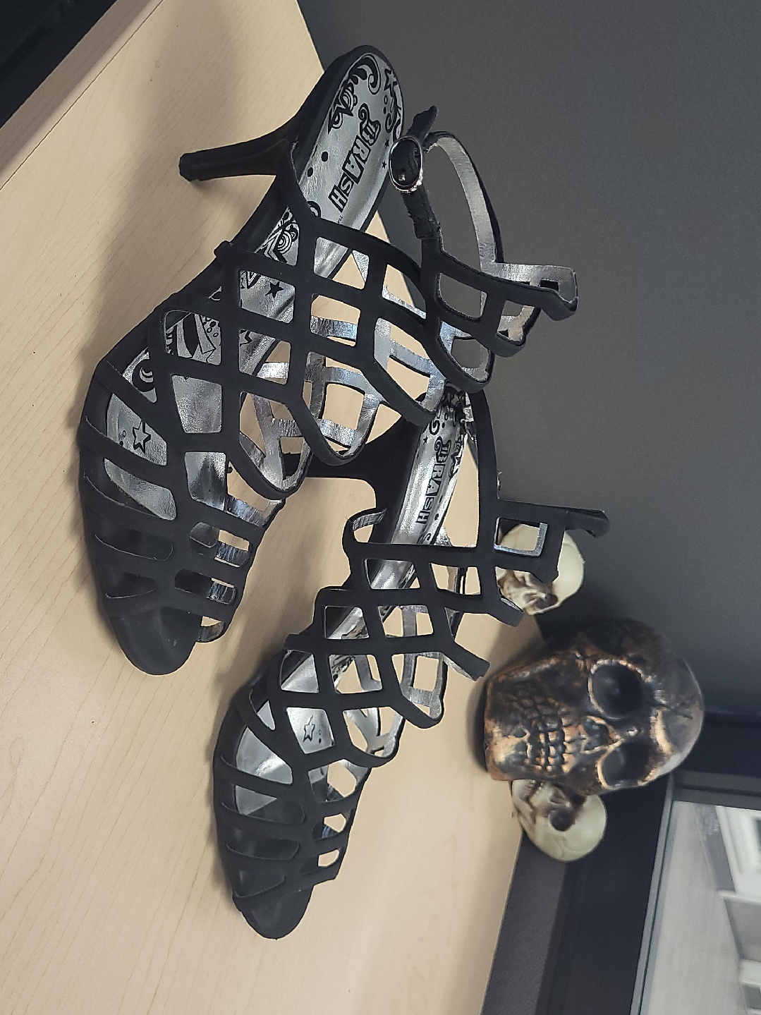 Brash Black Cage Heels - Size 7.5 thumbnail