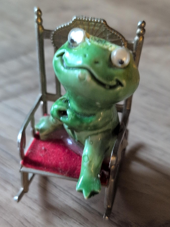 Frog Figurine in Rocking Chair thumbnail