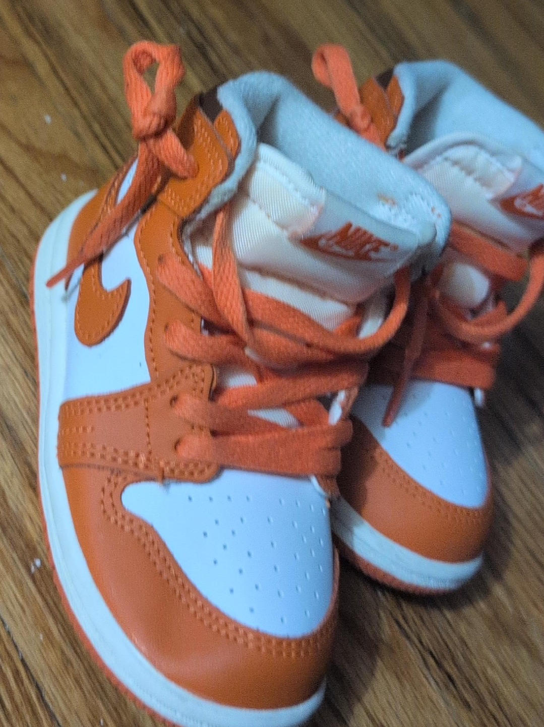 Nike Toddler Dunk High shoes - Orange/White thumbnail