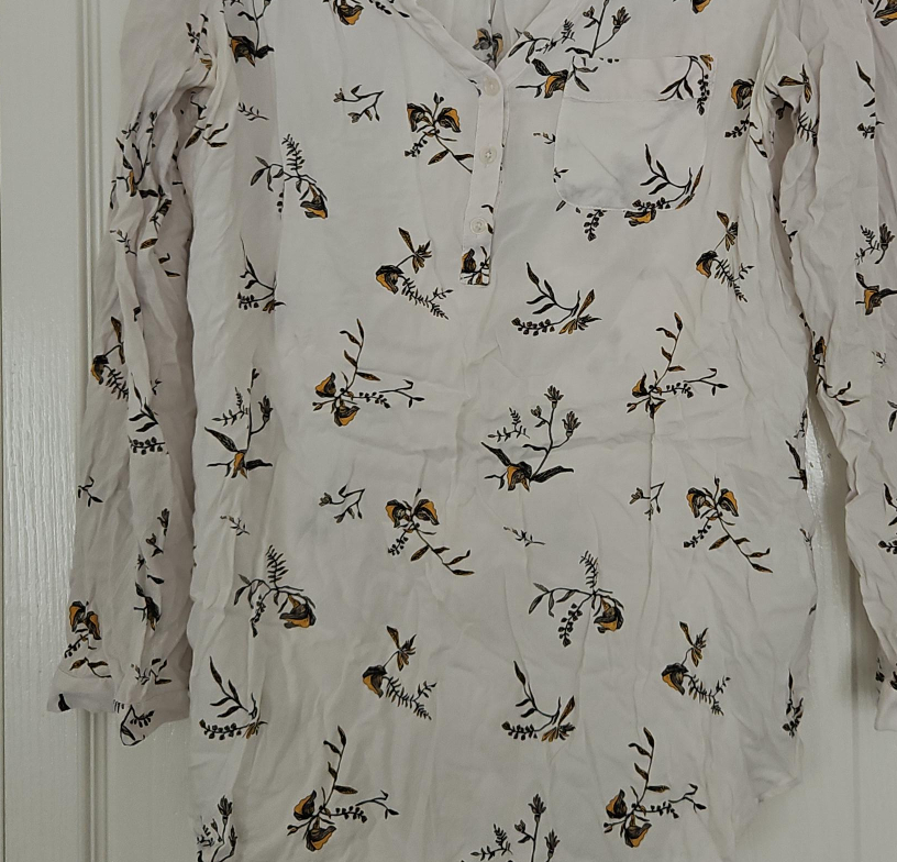 Floral Print Blouse - White RW & Co thumbnail