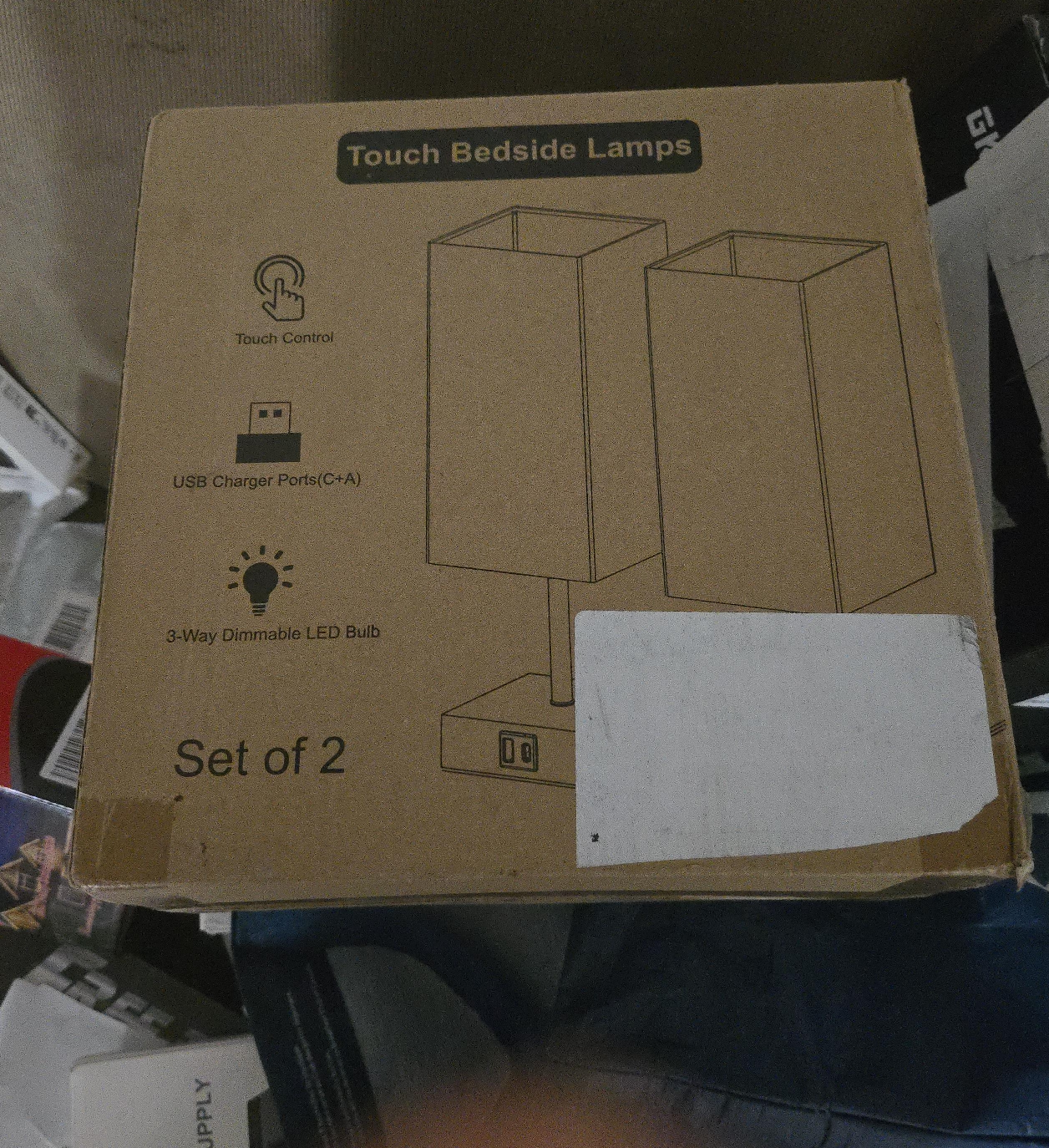 Touch Bedside Lamps - Set of 2