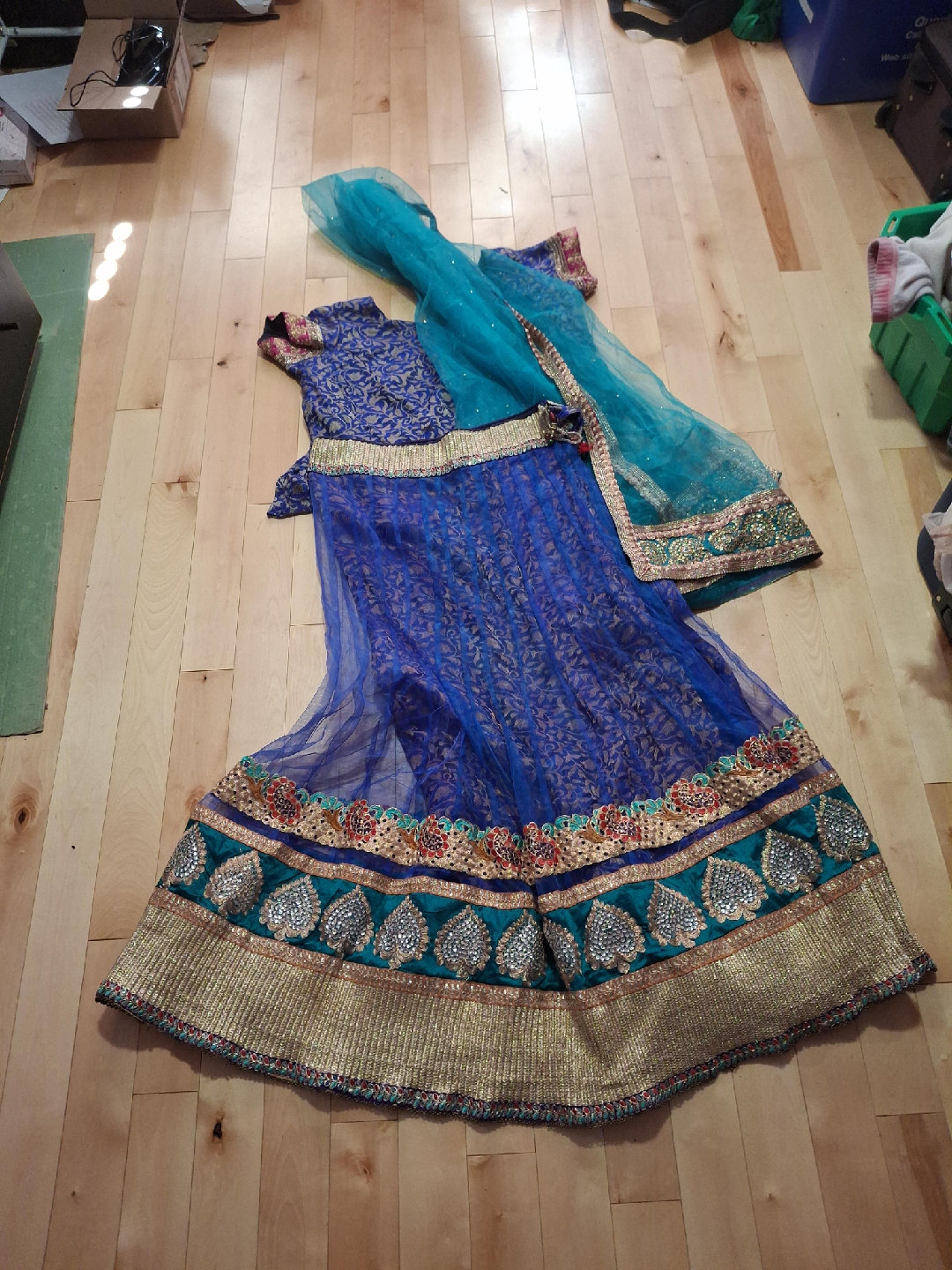Blue Indian Lengha Dress thumbnail