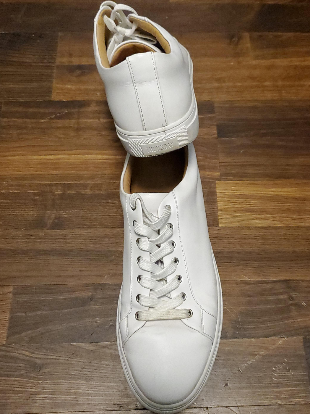 Thursday Boot Co. White Leather Sneakers thumbnail