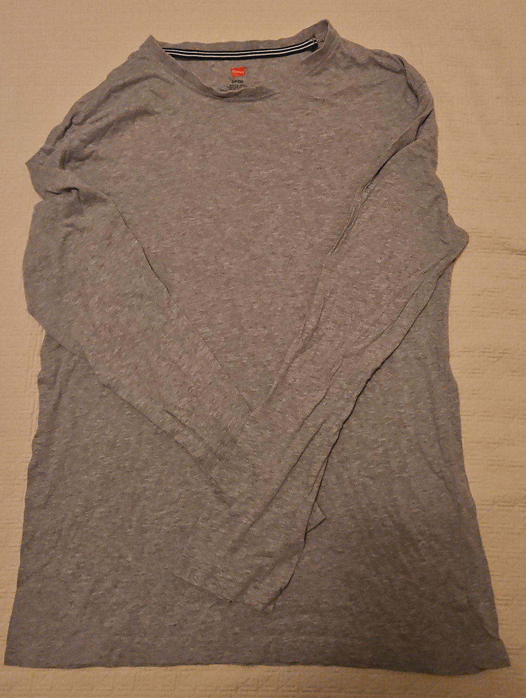 Hanes Grey Long Sleeve Shirt - Size Men's Small thumbnail