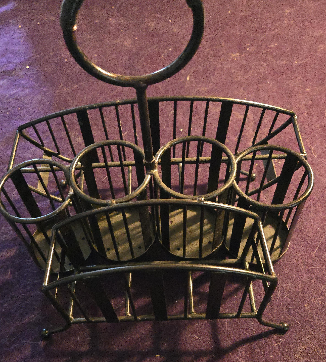 Black Metal Condiment/Utensil Holder thumbnail