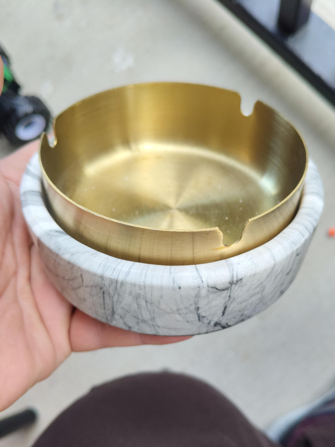 Marble & Brass Ashtray thumbnail