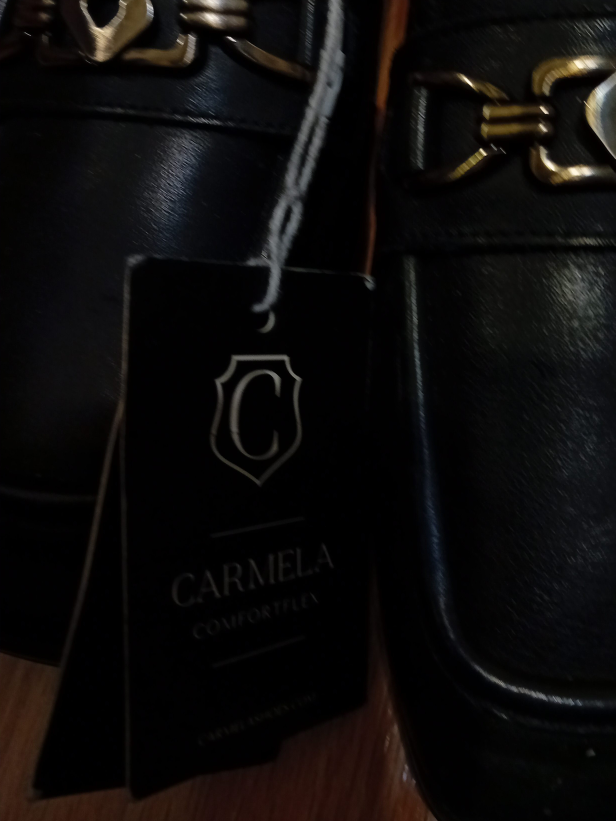 Carmela Black Leather Loafers