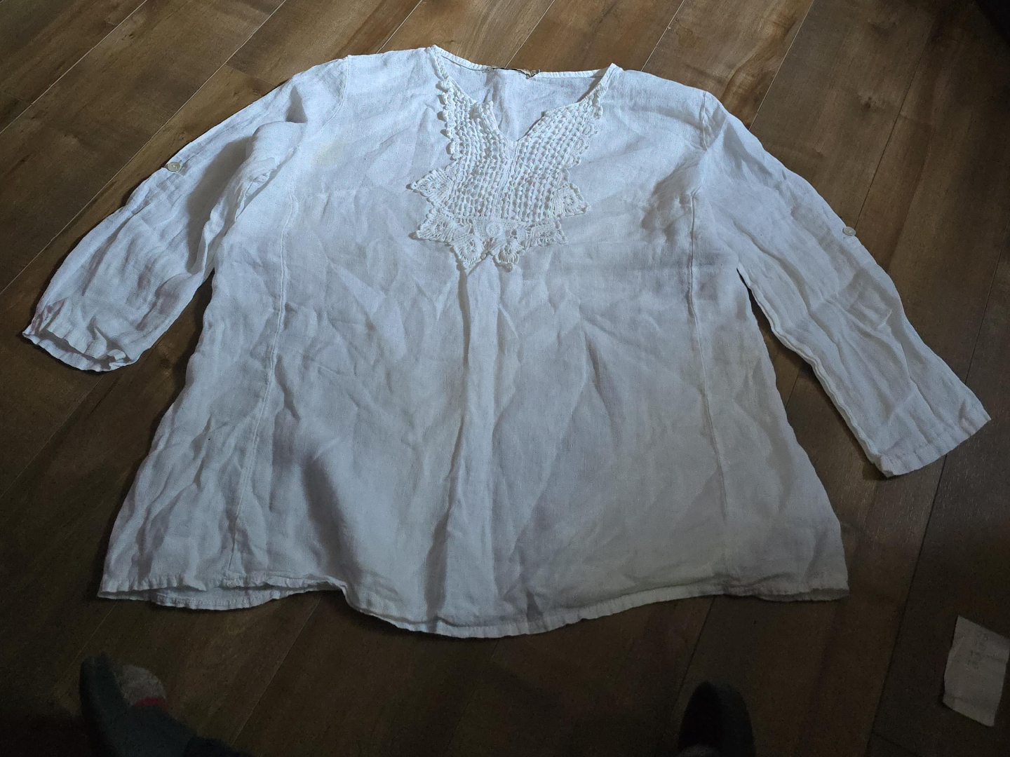 White Blouse with Crochet Detail thumbnail
