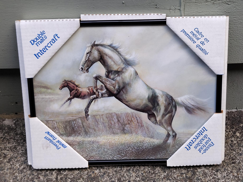 Intercraft Horse Framed Art - New in Box! thumbnail