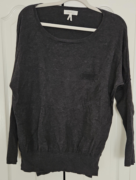 Ribbon Lux  Plenty Grey Long Sleeve Top thumbnail