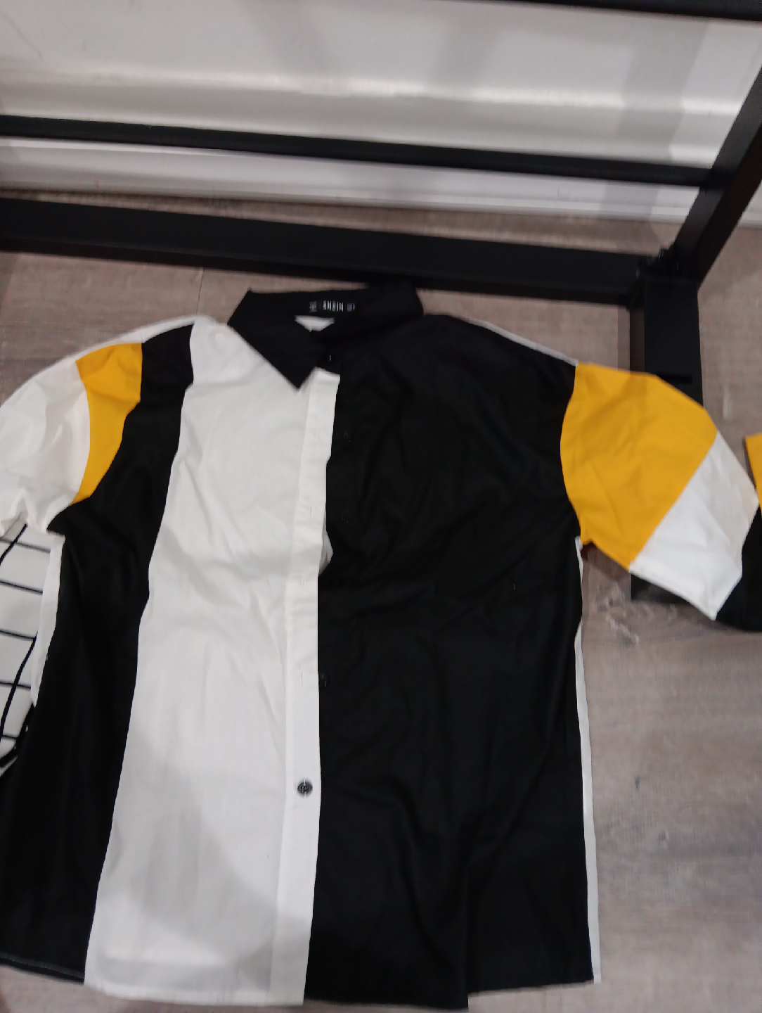 SHEIN Color Block Button Up Shirt thumbnail