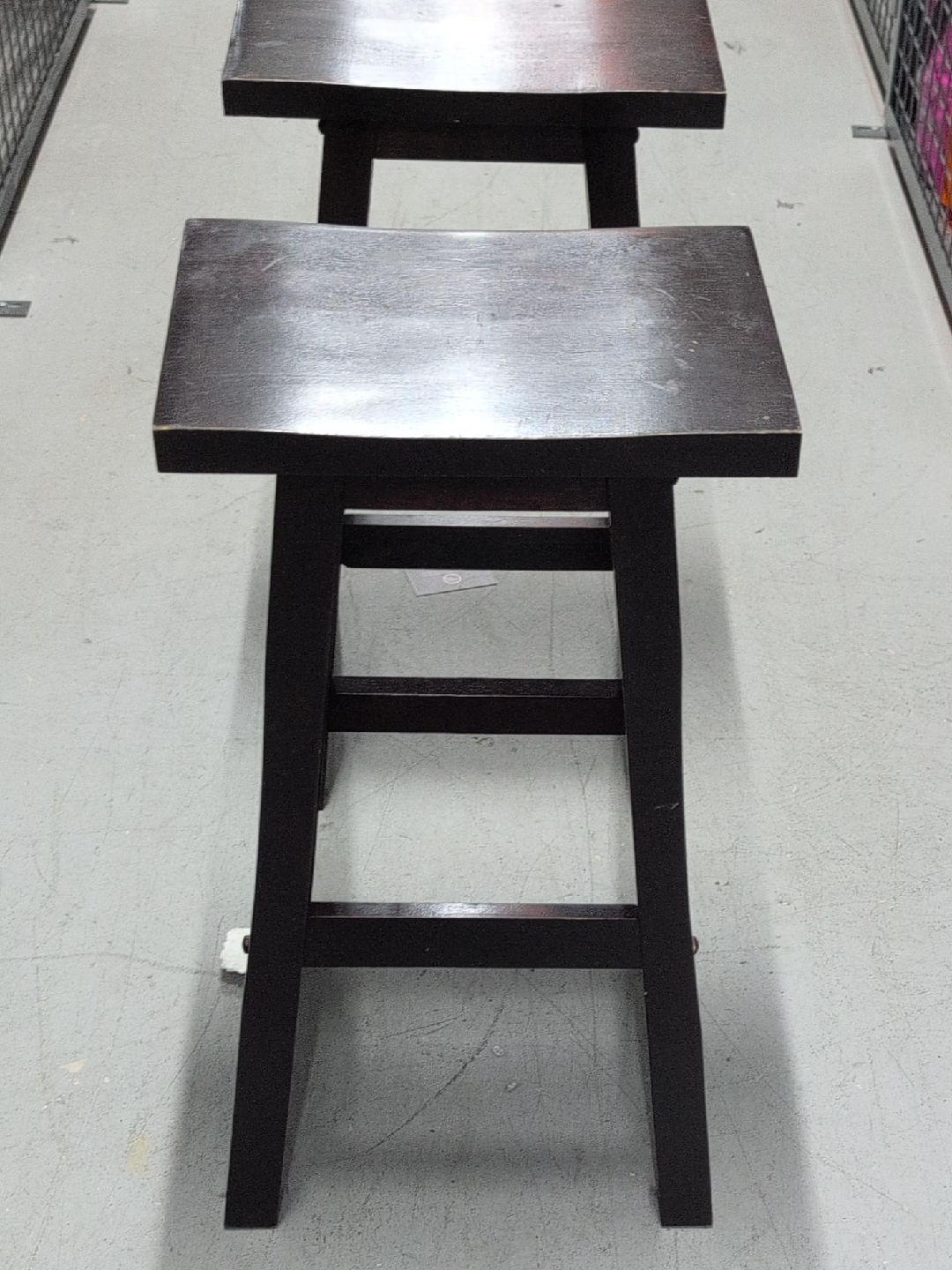 Dark Brown Wooden Bar Stool thumbnail
