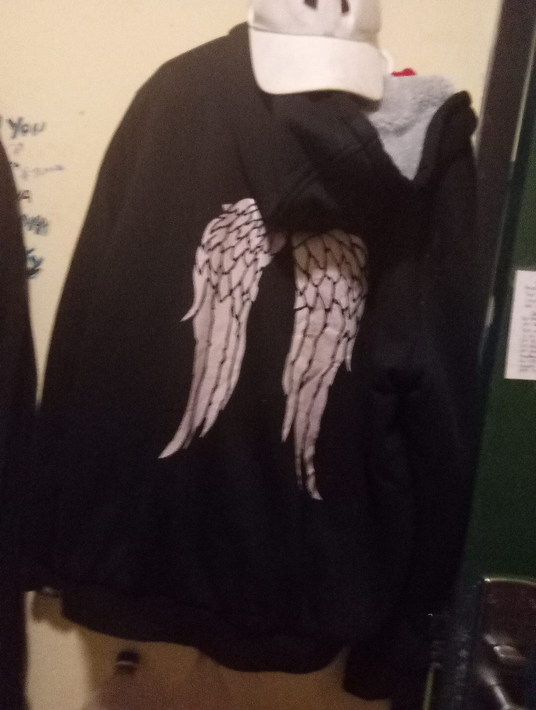 Black Hoodie with Angel Wings thumbnail