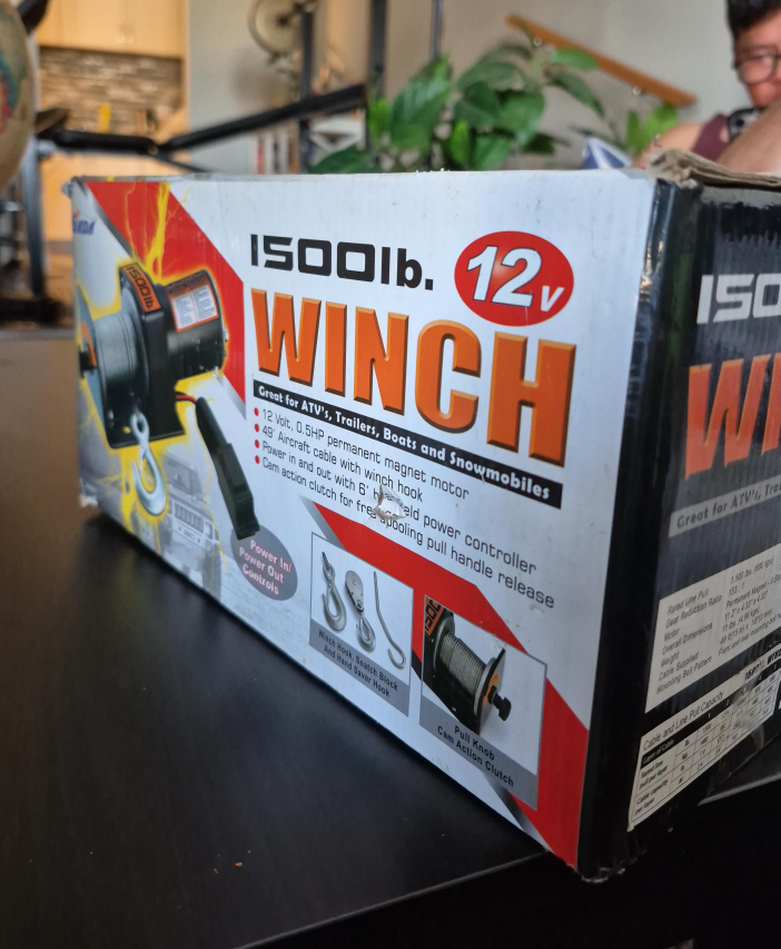 1500lb 12V Winch for ATV/Trailers/Boats thumbnail