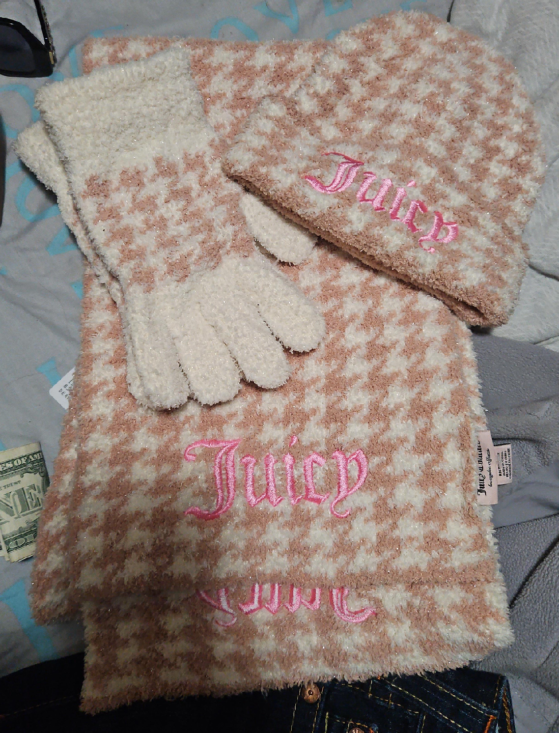 new  Juicy Couture Scarf, Hat, and Gloves Set  🥕 thumbnail