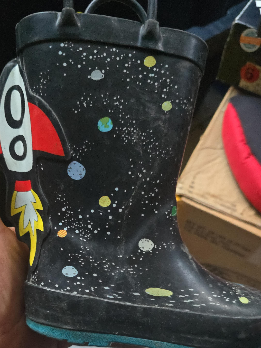 George Space Rocket Rain Boots - Size 7 thumbnail