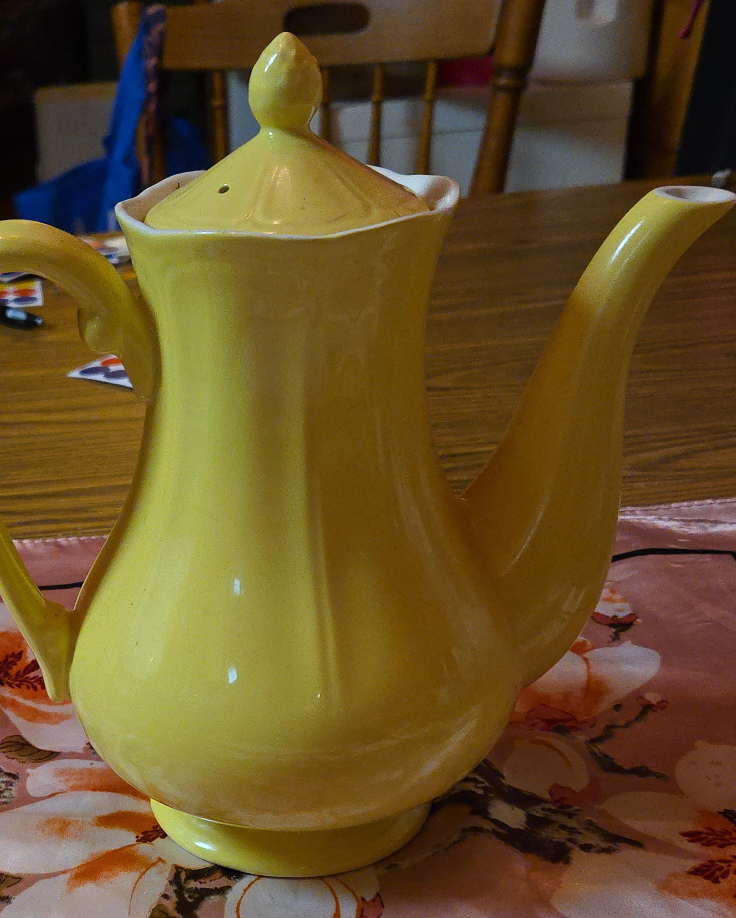 Yellow Ceramic Coffee Pot thumbnail