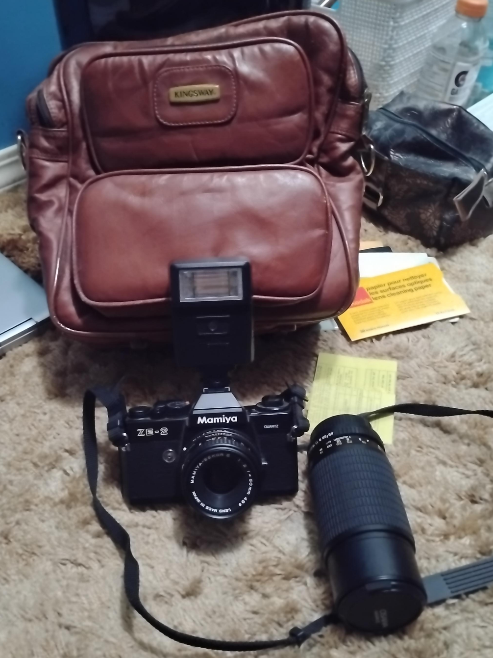 Mamiya ZE-2 Quartz Camera with Lens and Flash thumbnail