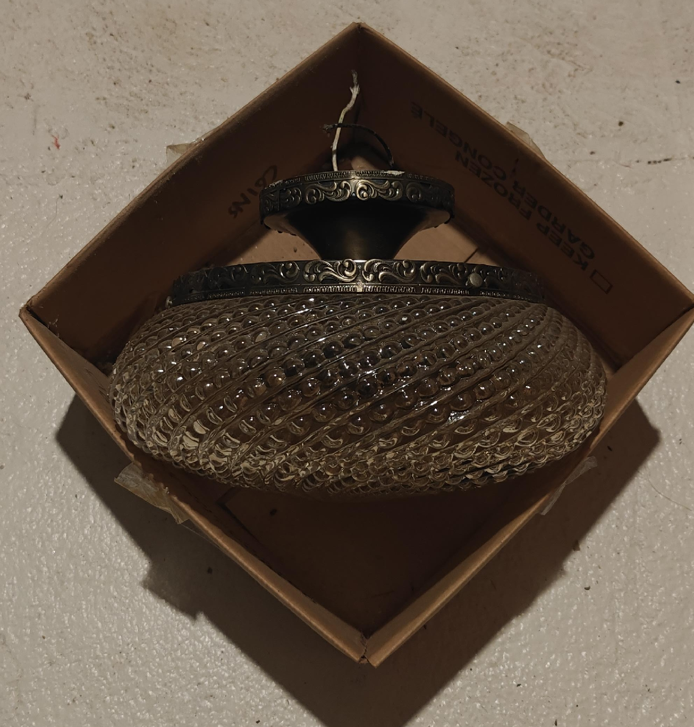 Vintage Glass Ceiling Light Fixture