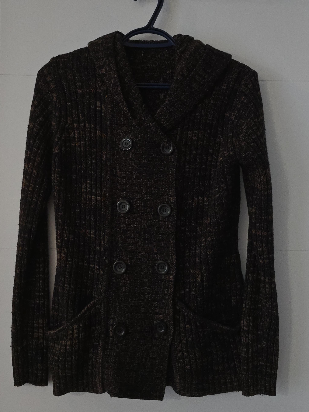 Brown Knit Cardigan - Size Small