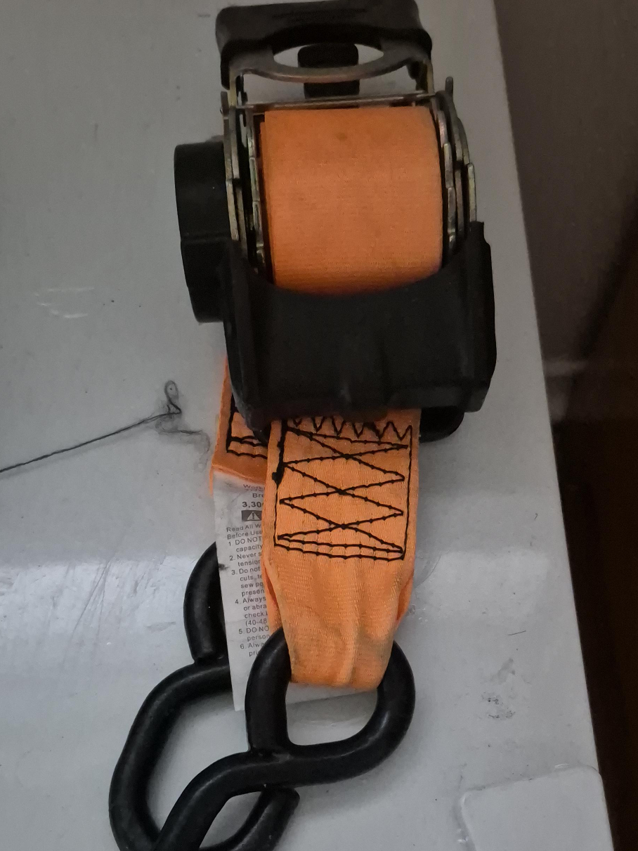 Orange Ratchet Tie Down Strap