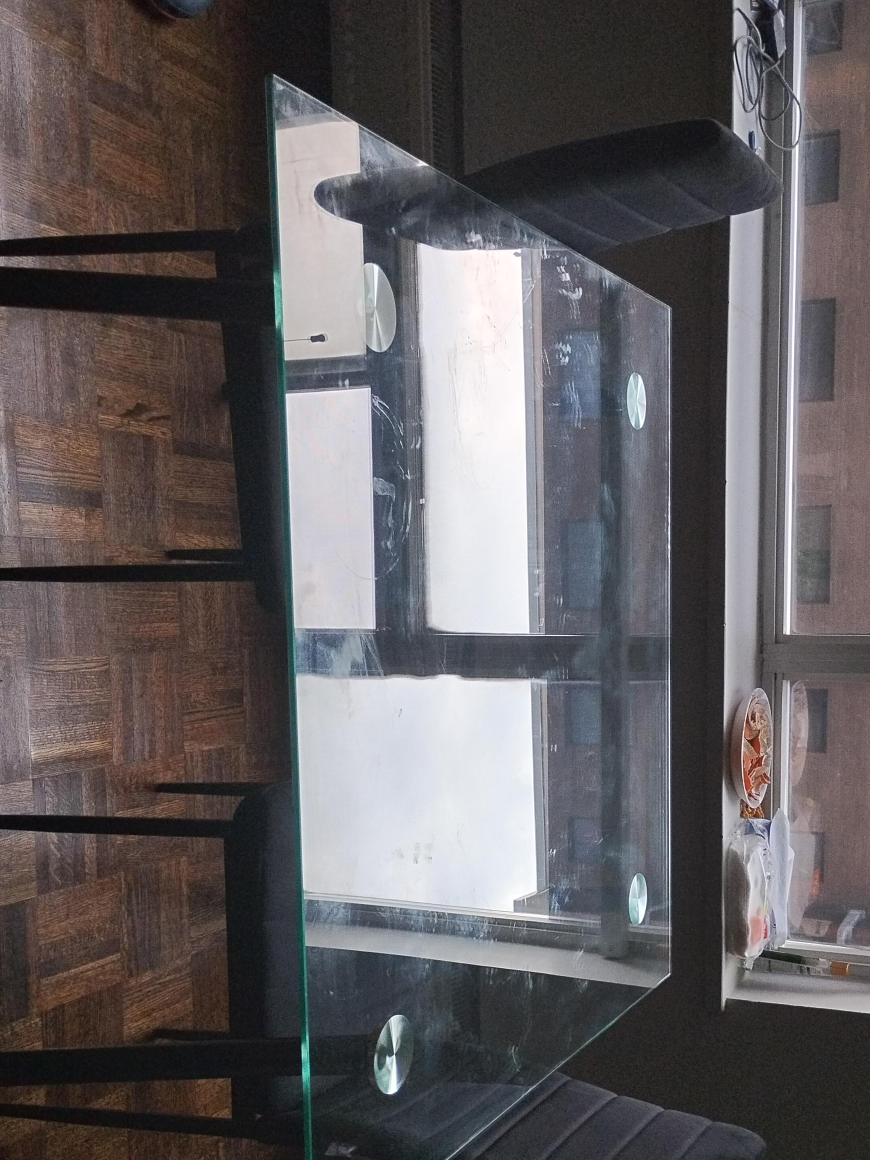 Glass Dining Table with Chairs thumbnail