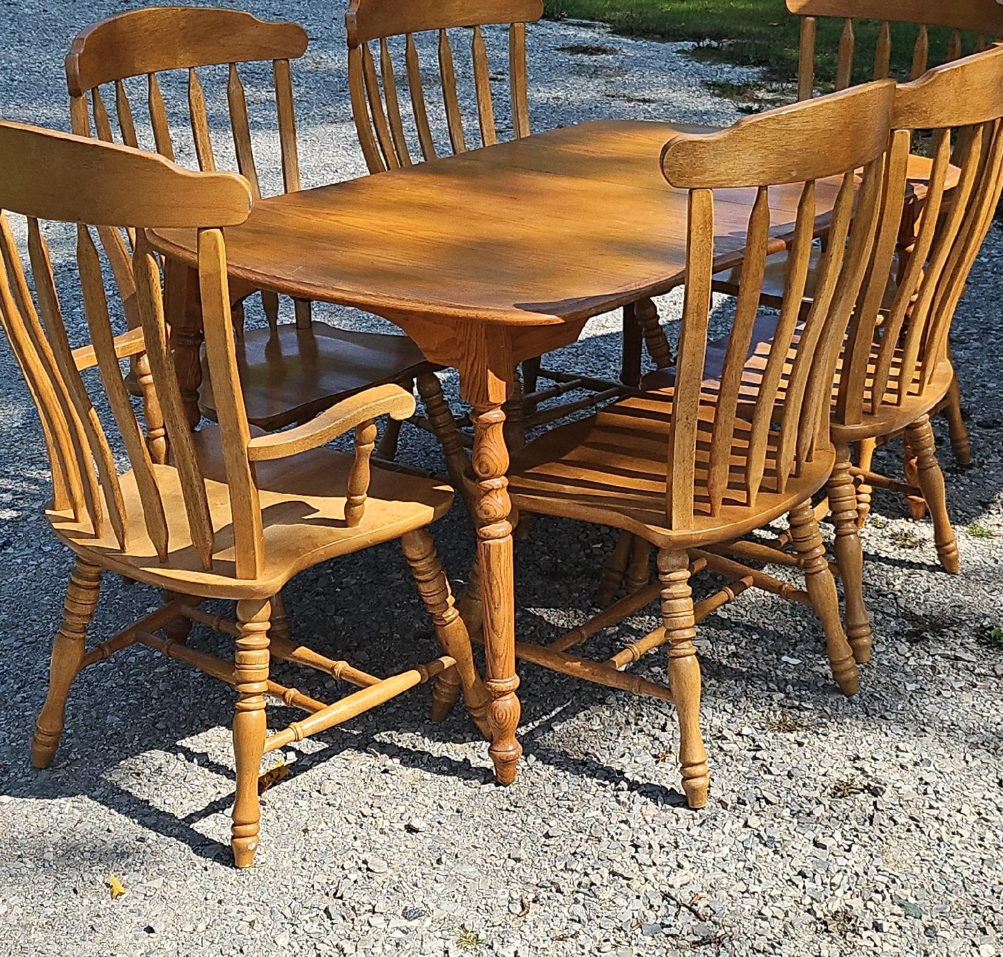 Wooden Dining Table with 6 Chairs thumbnail