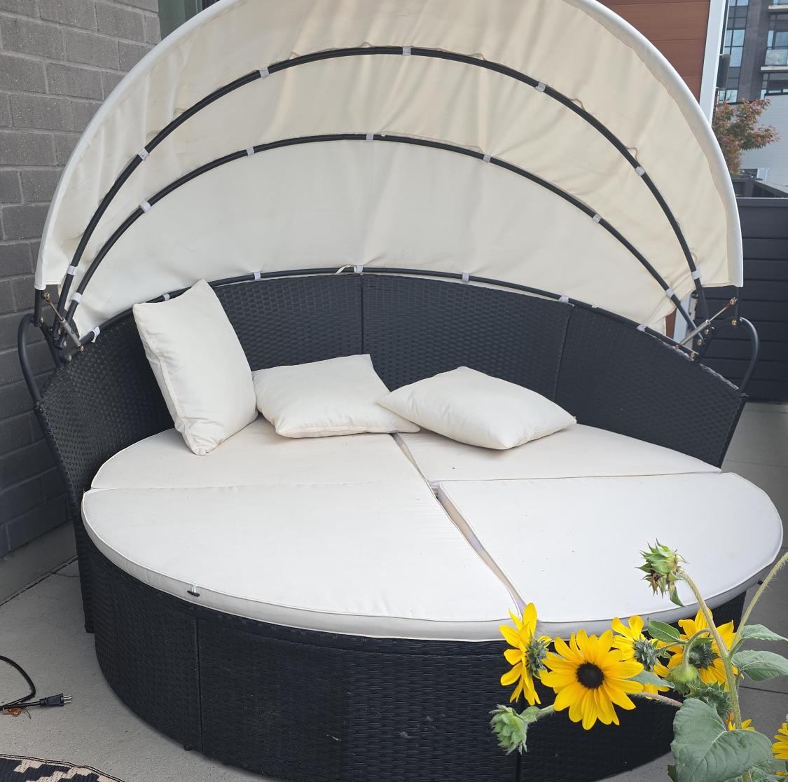 Outdoor Round Daybed with Canopy thumbnail