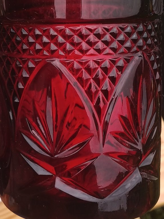 Red Cut Glass cups thumbnail