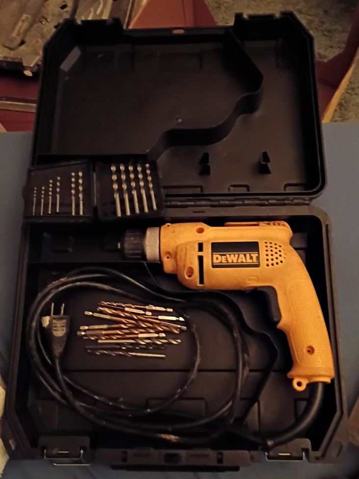 DeWalt Corded Drill with Case & Bits thumbnail