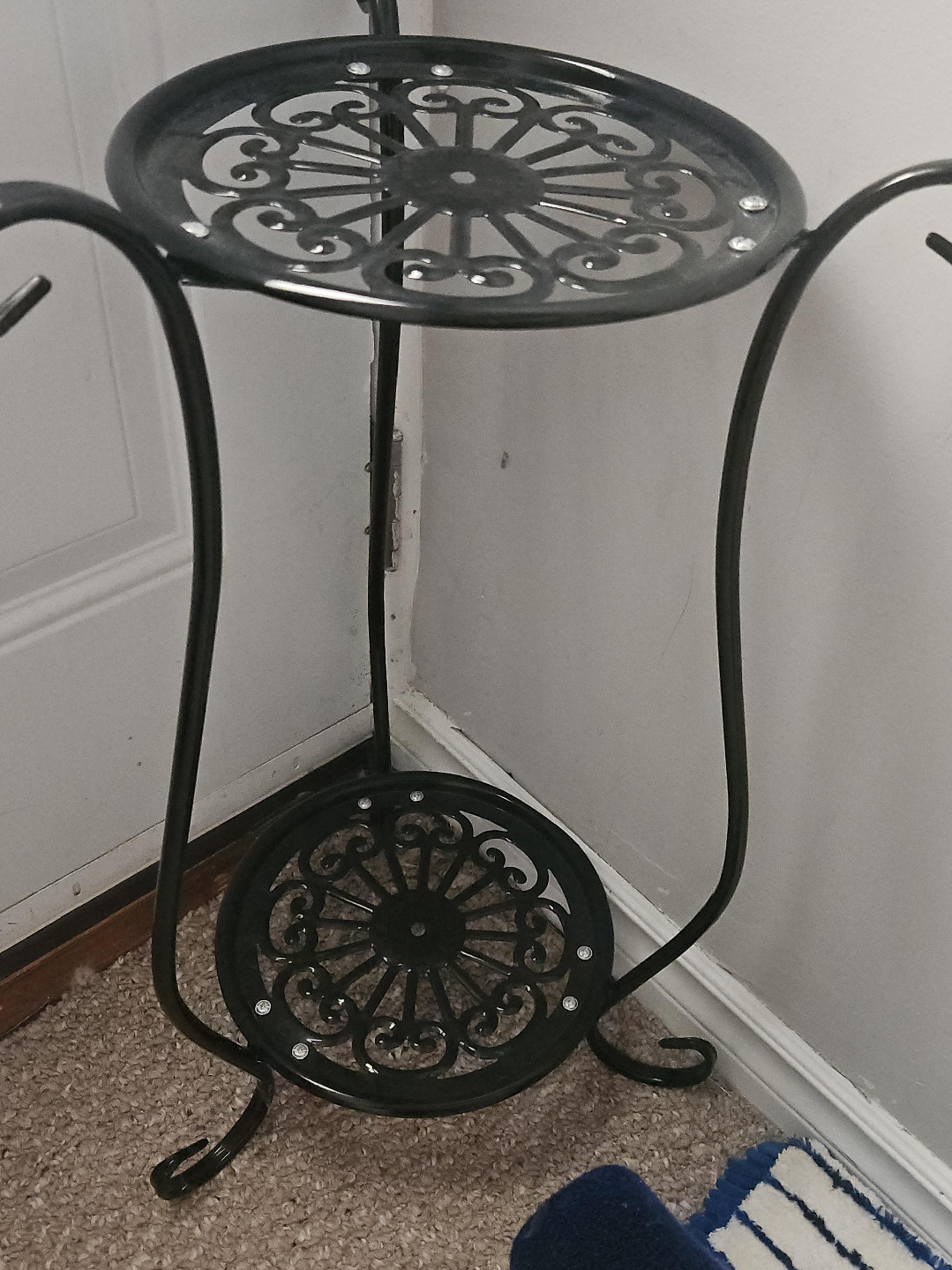 Black Metal Plant Stand - Two Tier