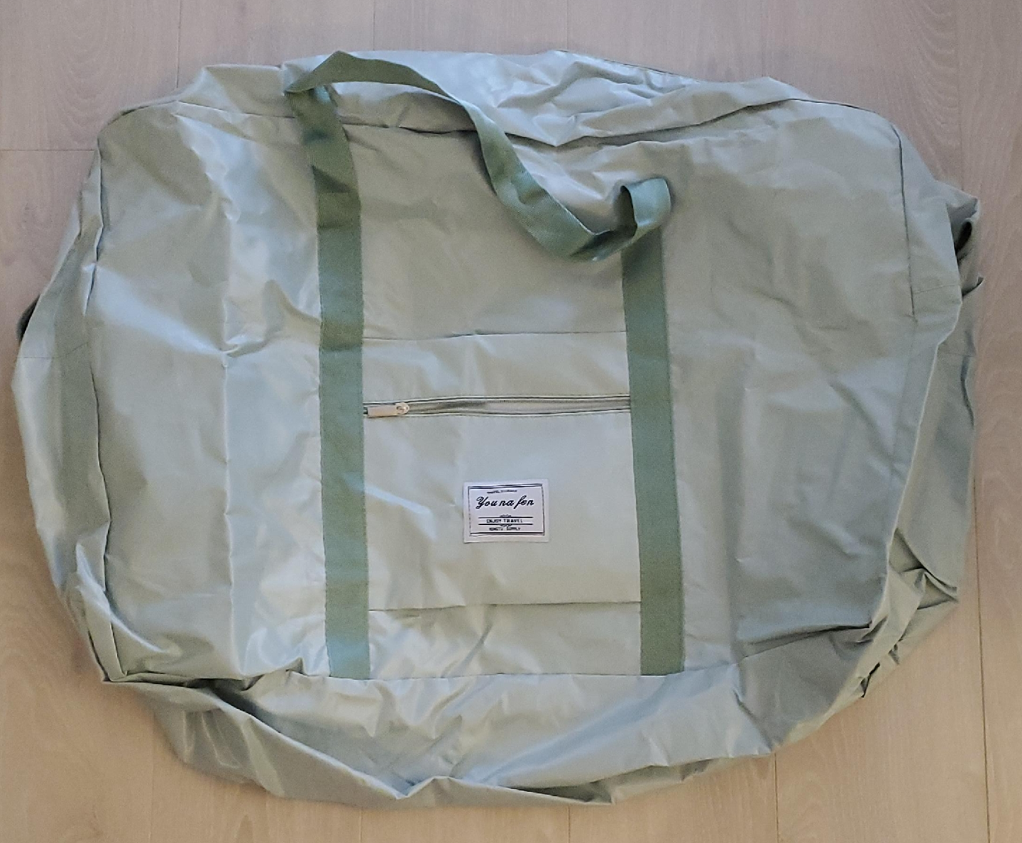 Heavy-Duty 10-14 lbs Foldable Travel Duffel Bag - Mint Green thumbnail